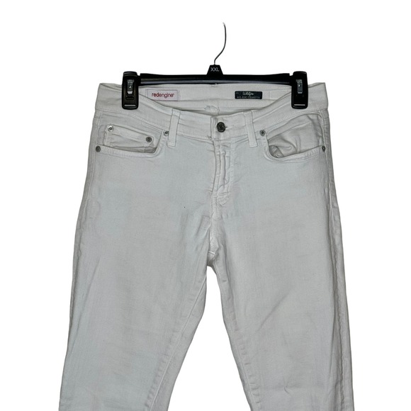 Redengine Women's Jeans Wildfire Mid-Rise Cigarette Skinny‎ Leg White Size 28 - Picture 4 of 11